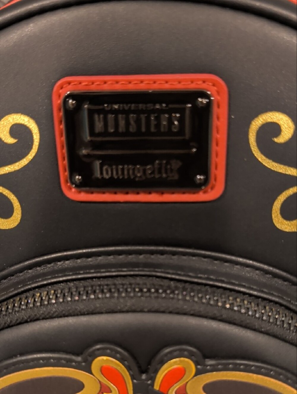 Disney Loungefly Bride Of Frankenstein Stained Glass Backpack with Gold Accents - Picture 2 of 6